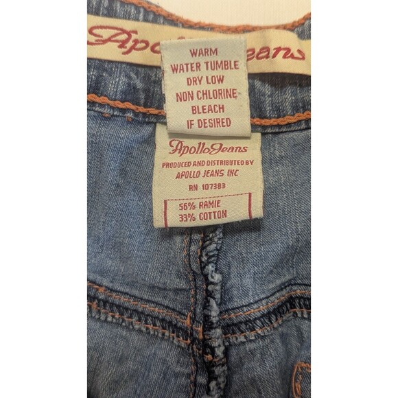 Vintage Apollo Blue Jeans Women’s Plus Size 21/22 Y2K Wide Cuffed Leg Bootcut - Picture 5 of 7